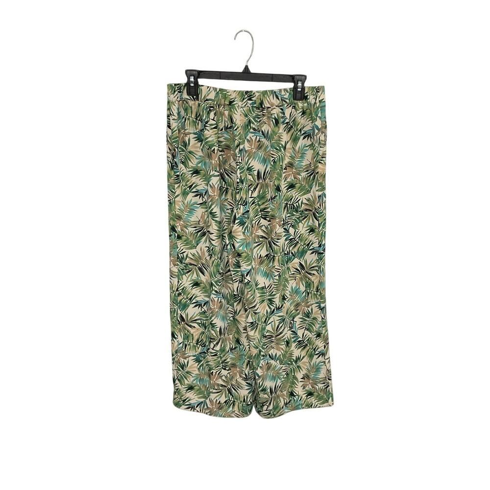 J. Jill Wide Leg Crop Tropical Pants Women's Size Small Pull-on Pockets - Picture 3 of 7